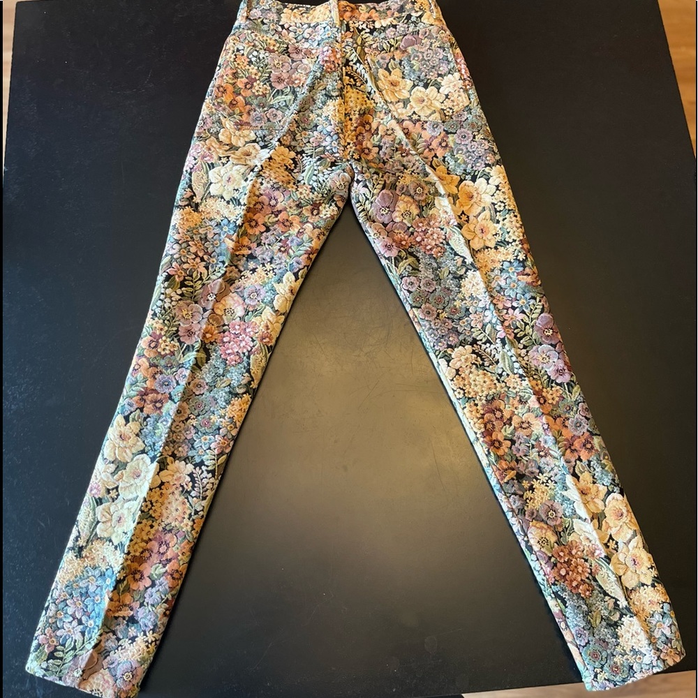 VINTAGE Z Cavaricci Tapestry Embroidered Jeans Glances Los Angeles Blazer